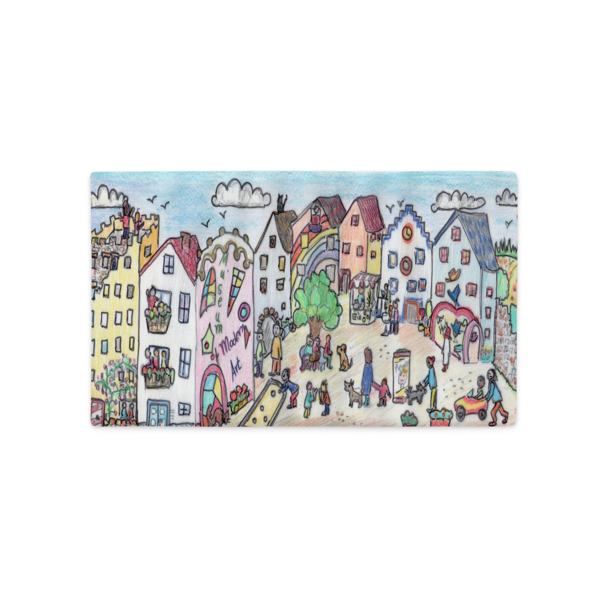 Premium-Kissenbezug - Motiv Dorfplatz – Bild 4