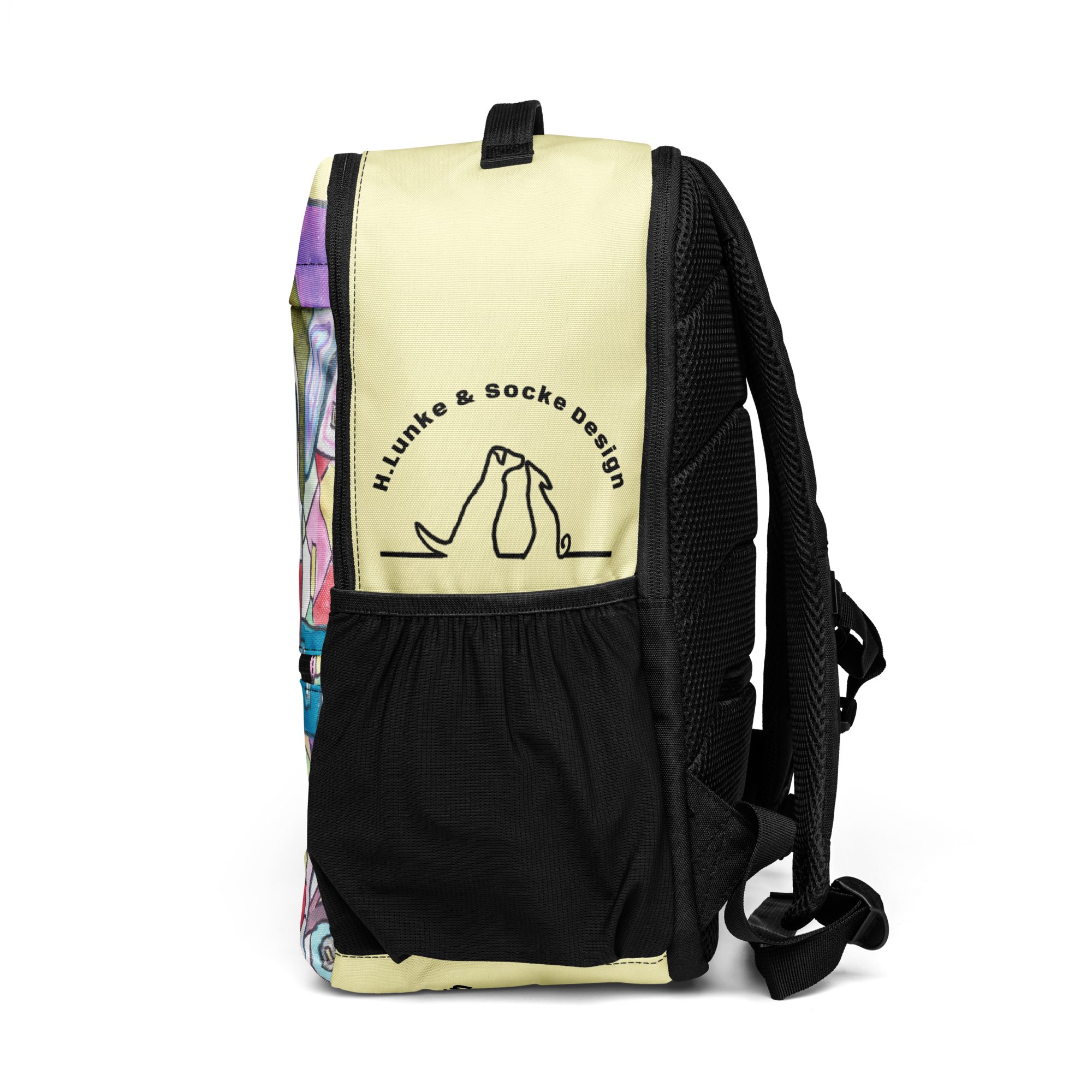 Allzweck-Rucksack - Motiv Stadt mit Mond – Bild 4