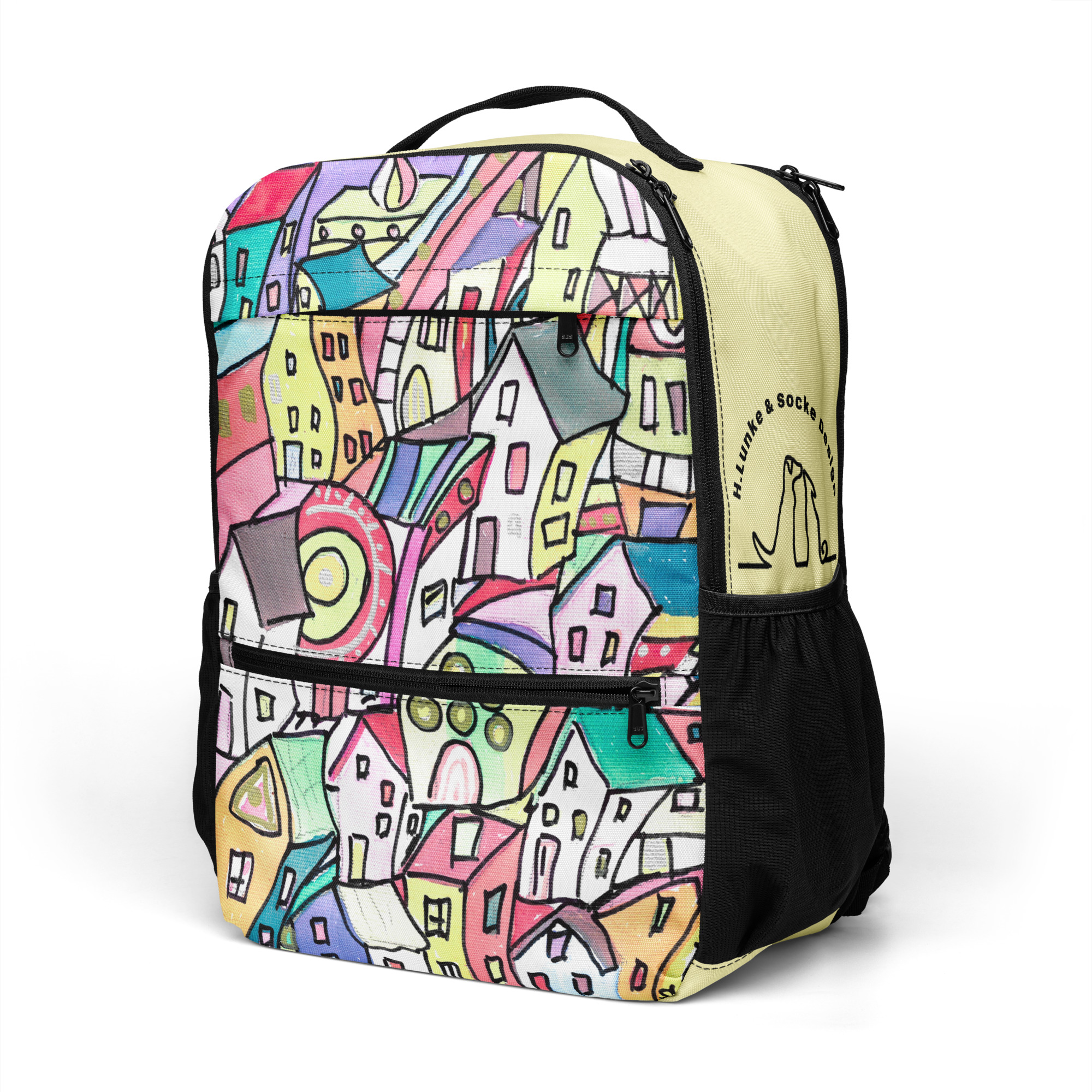 Allzweck-Rucksack - Motiv Häuser – Bild 2