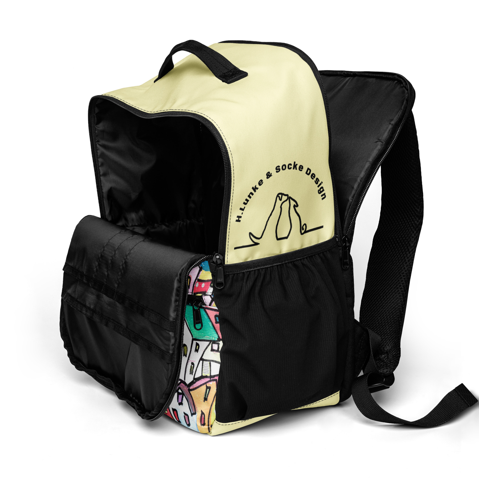 Allzweck-Rucksack - Motiv Häuser – Bild 5