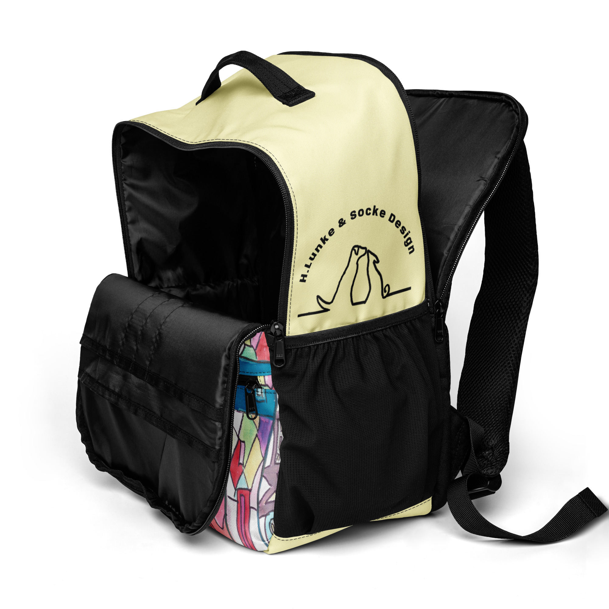 Allzweck-Rucksack - Motiv Stadt mit Mond – Bild 5