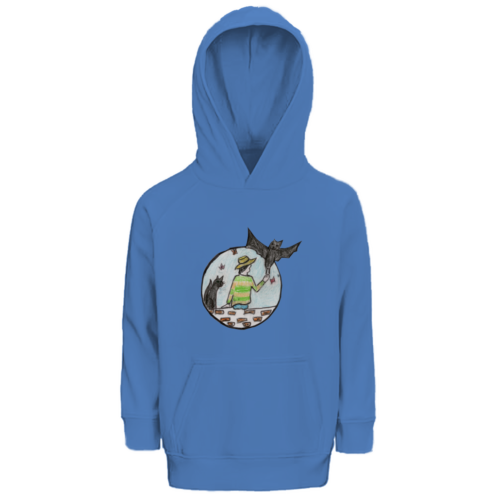 Kinder Premium Bio Hoodie Fledermaus – Bild 2