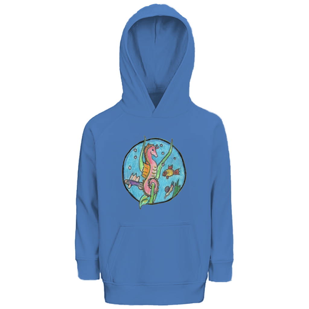 Kinder Premium Bio Hoodie Seepferdchen – Bild 2
