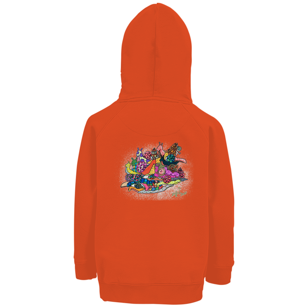 Kinder Premium Bio Hoodie Schneckencarambolage – Bild 3