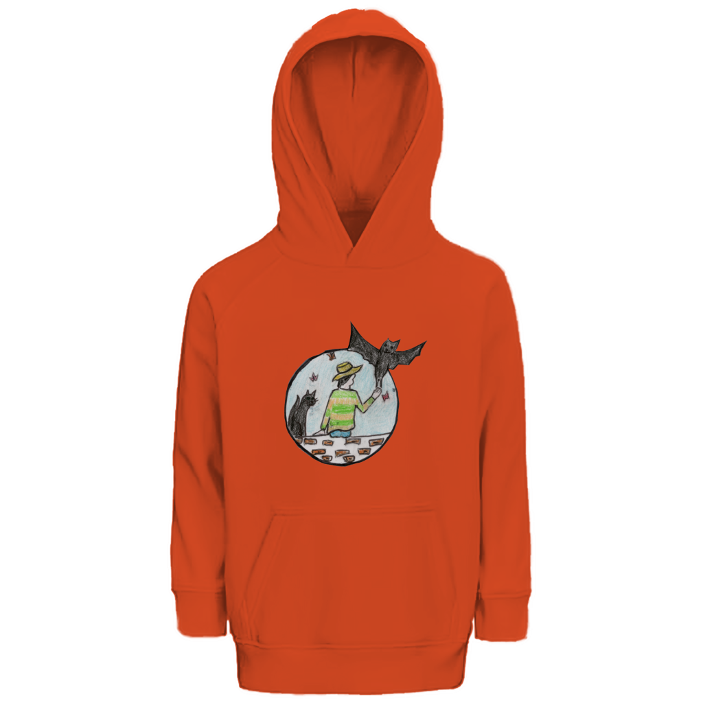 Kinder Premium Bio Hoodie Fledermaus – Bild 3
