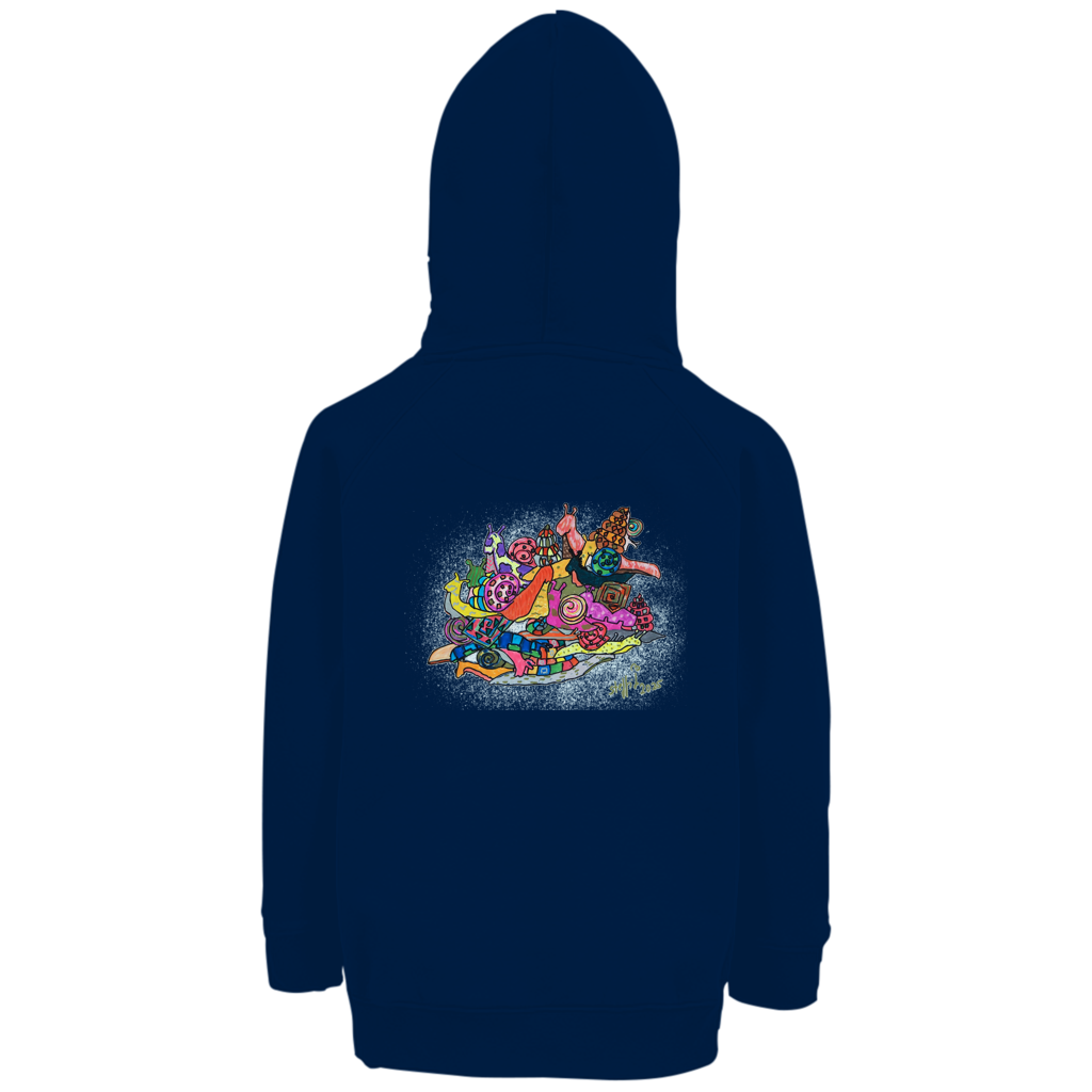 Kinder Premium Bio Hoodie Schneckencarambolage – Bild 4