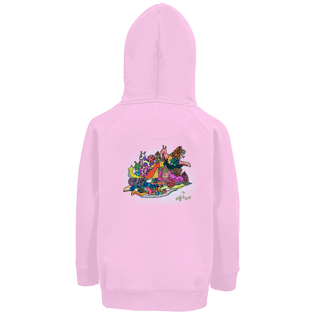 Kinder Premium Bio Hoodie Schneckencarambolage – Bild 5
