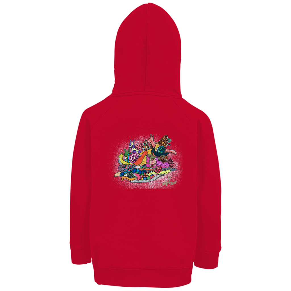 Kinder Premium Bio Hoodie Schneckencarambolage – Bild 6