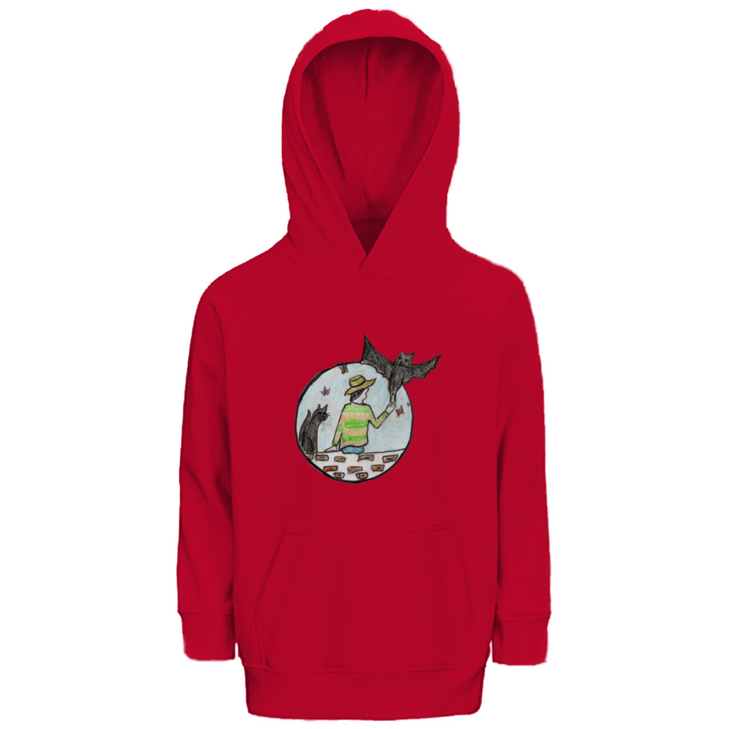 Kinder Premium Bio Hoodie Fledermaus – Bild 6