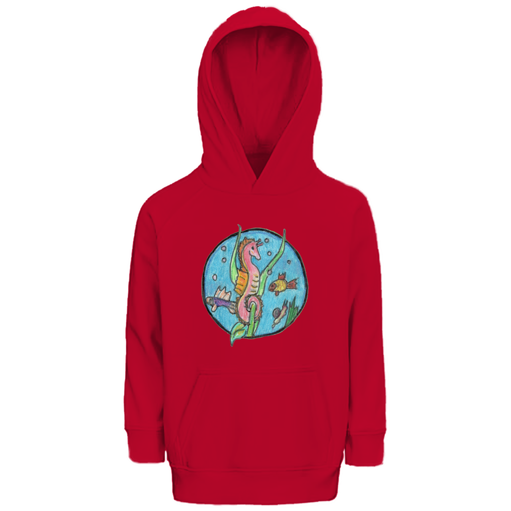 Kinder Premium Bio Hoodie Seepferdchen – Bild 6