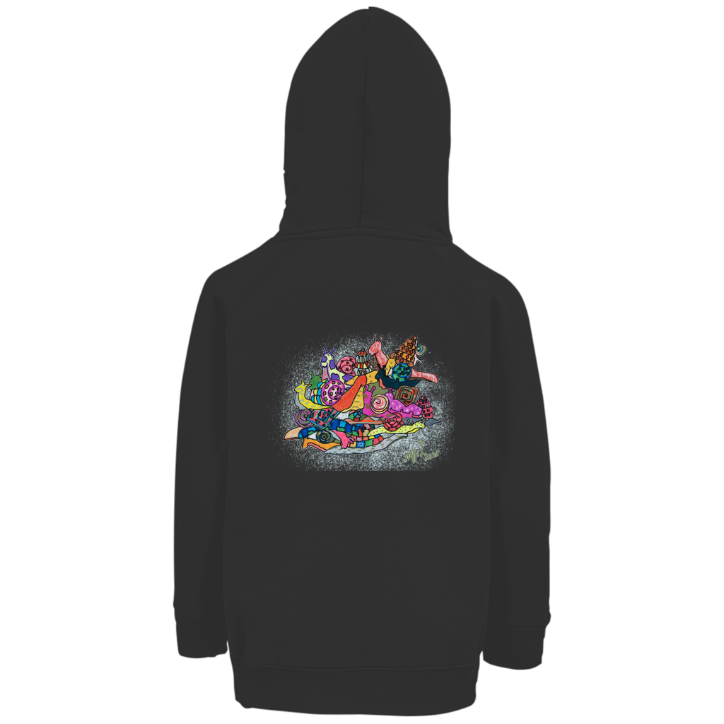 Kinder Premium Bio Hoodie Schneckencarambolage – Bild 7