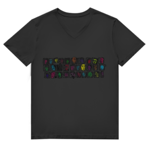 Herren Premium Bio V-Neck T-Shirt Köpfe