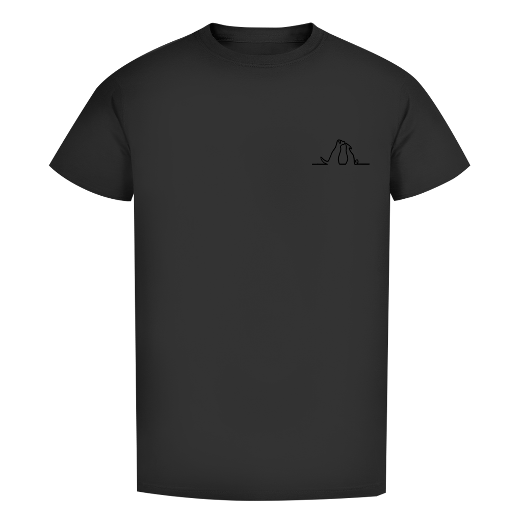 Herren Premium Bio T-Shirt Blumenhunde – Bild 3