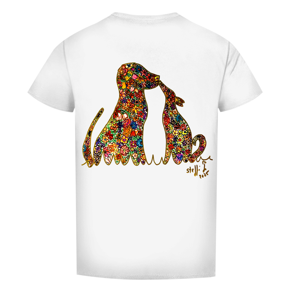 Herren Premium Bio T-Shirt Blumenhunde – Bild 6