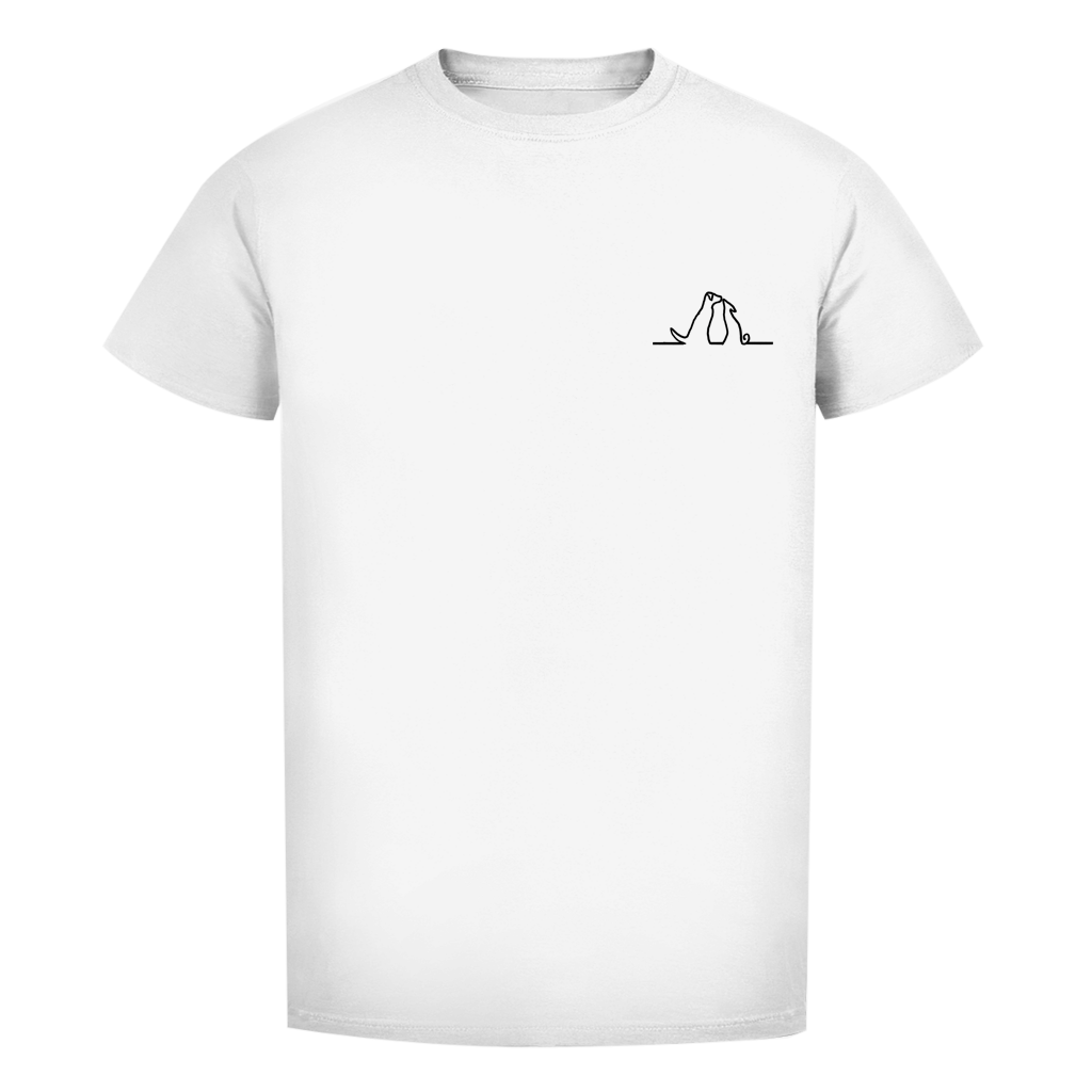 Herren Premium Bio T-Shirt Blumenhunde – Bild 5
