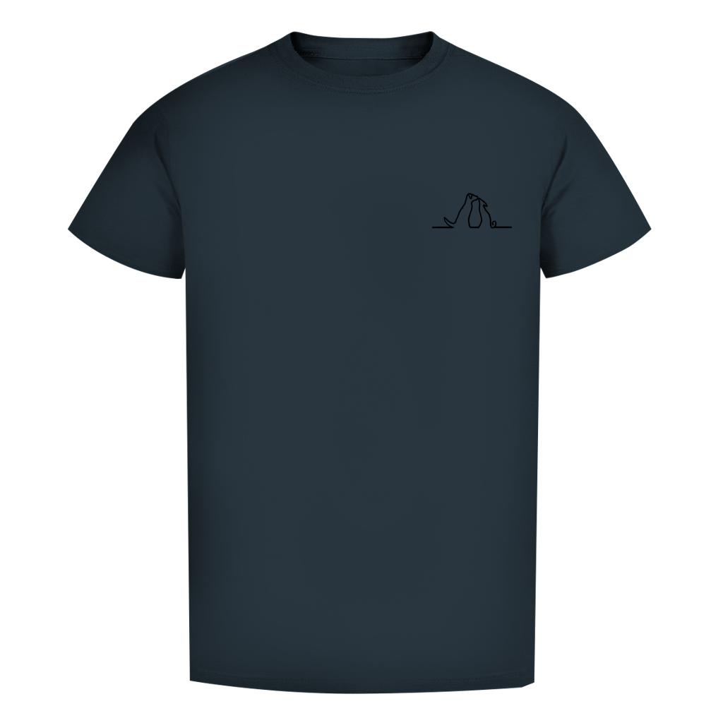 Herren Premium Bio T-Shirt Blumenhunde – Bild 7