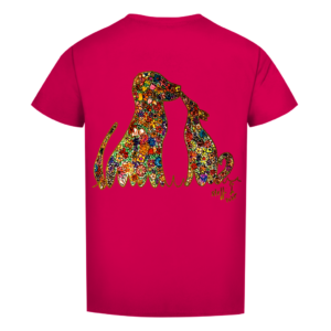 Herren Premium Bio T-Shirt Blumenhunde