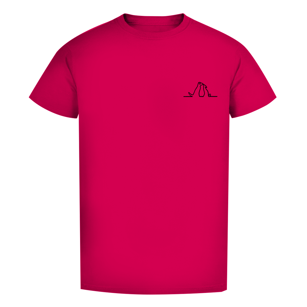 Herren Premium Bio T-Shirt Blumenhunde – Bild 2
