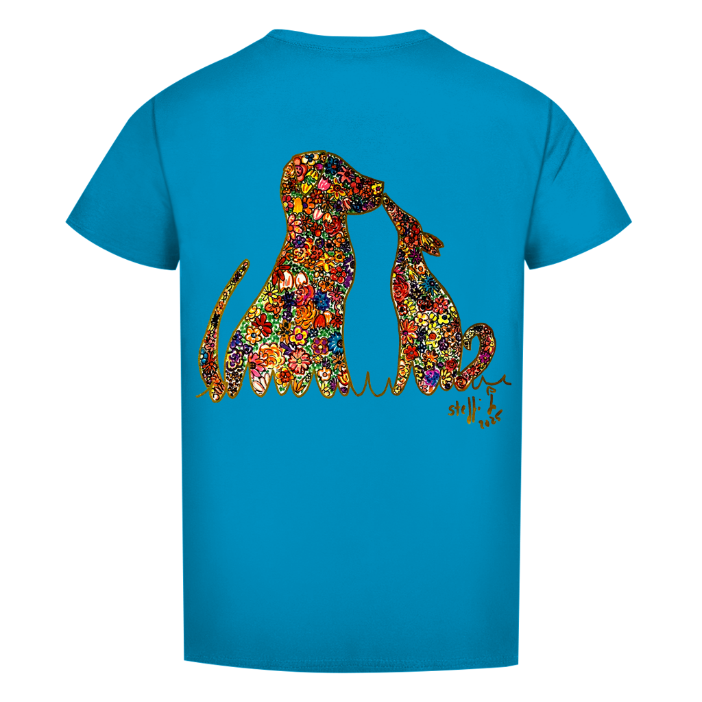 Herren Premium Bio T-Shirt Blumenhunde – Bild 10