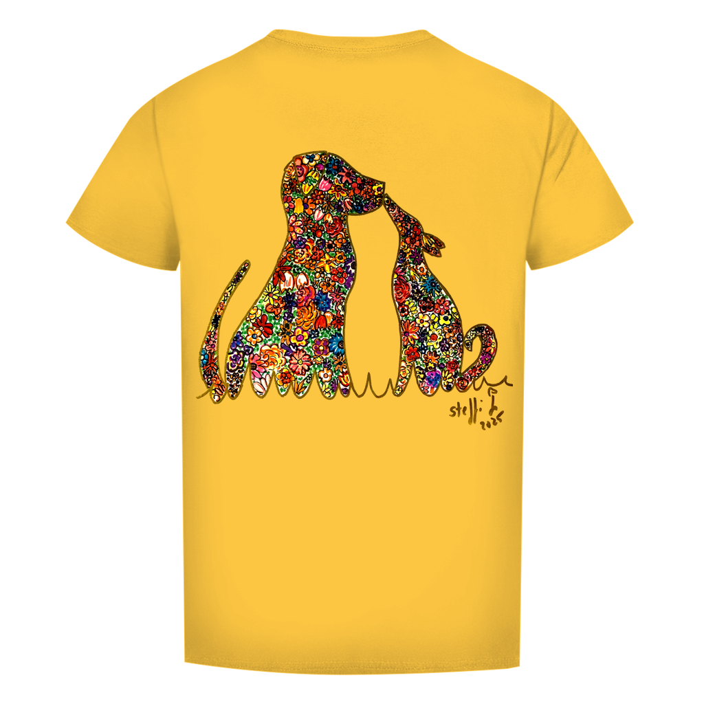 Herren Premium Bio T-Shirt Blumenhunde – Bild 12