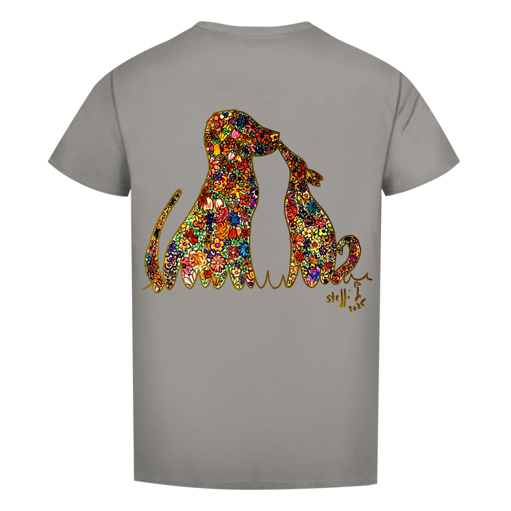 Herren Premium Bio T-Shirt Blumenhunde – Bild 14