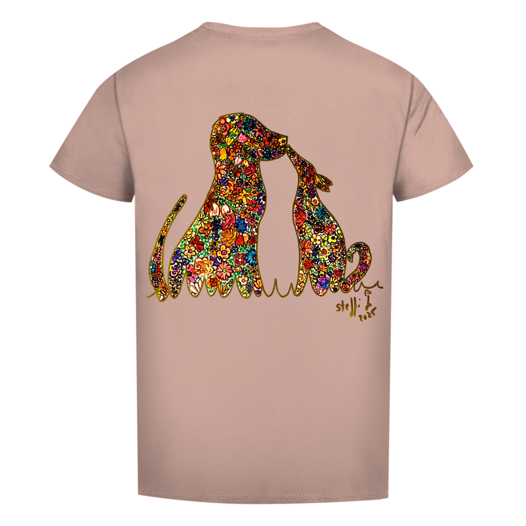 Herren Premium Bio T-Shirt Blumenhunde – Bild 16
