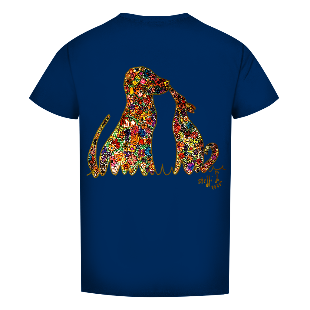 Herren Premium Bio T-Shirt Blumenhunde – Bild 18