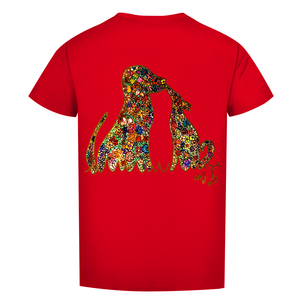 Herren Premium Bio T-Shirt Blumenhunde – Bild 22