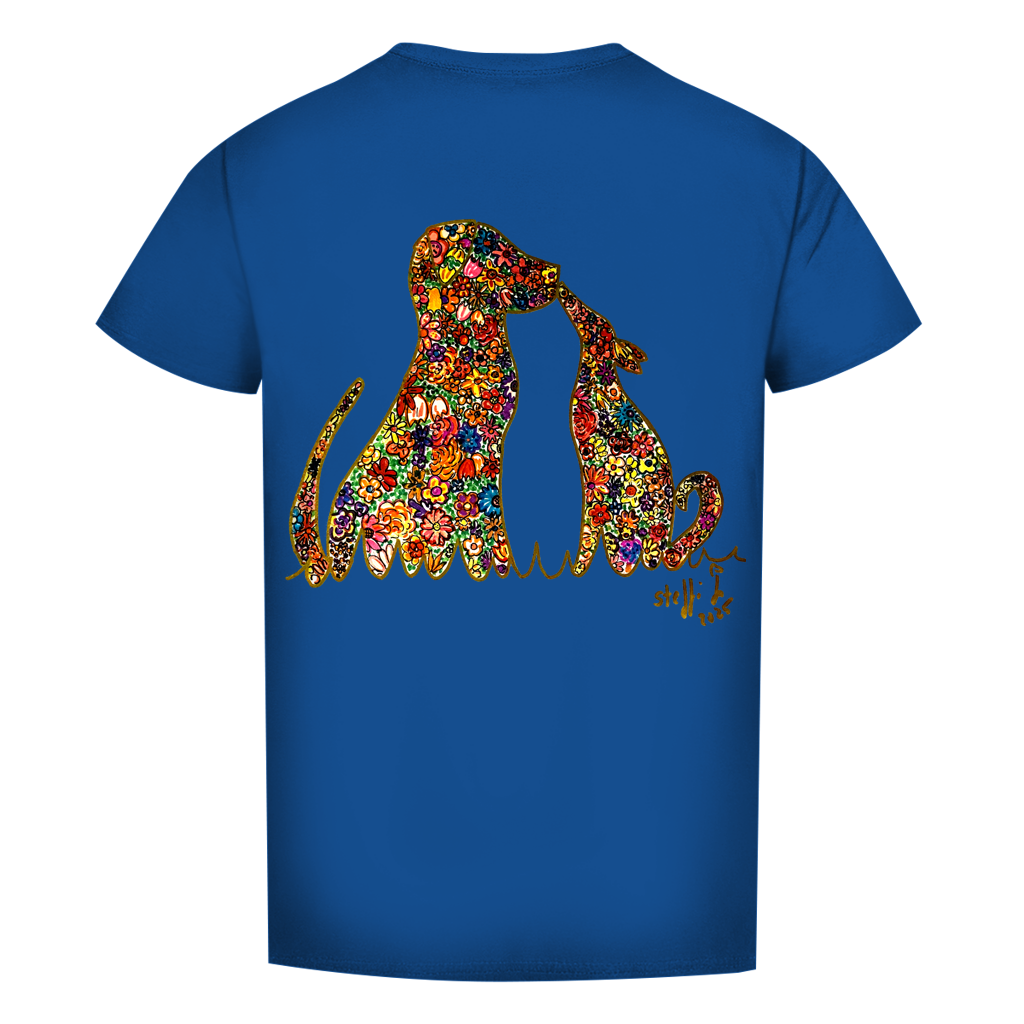 Herren Premium Bio T-Shirt Blumenhunde – Bild 24