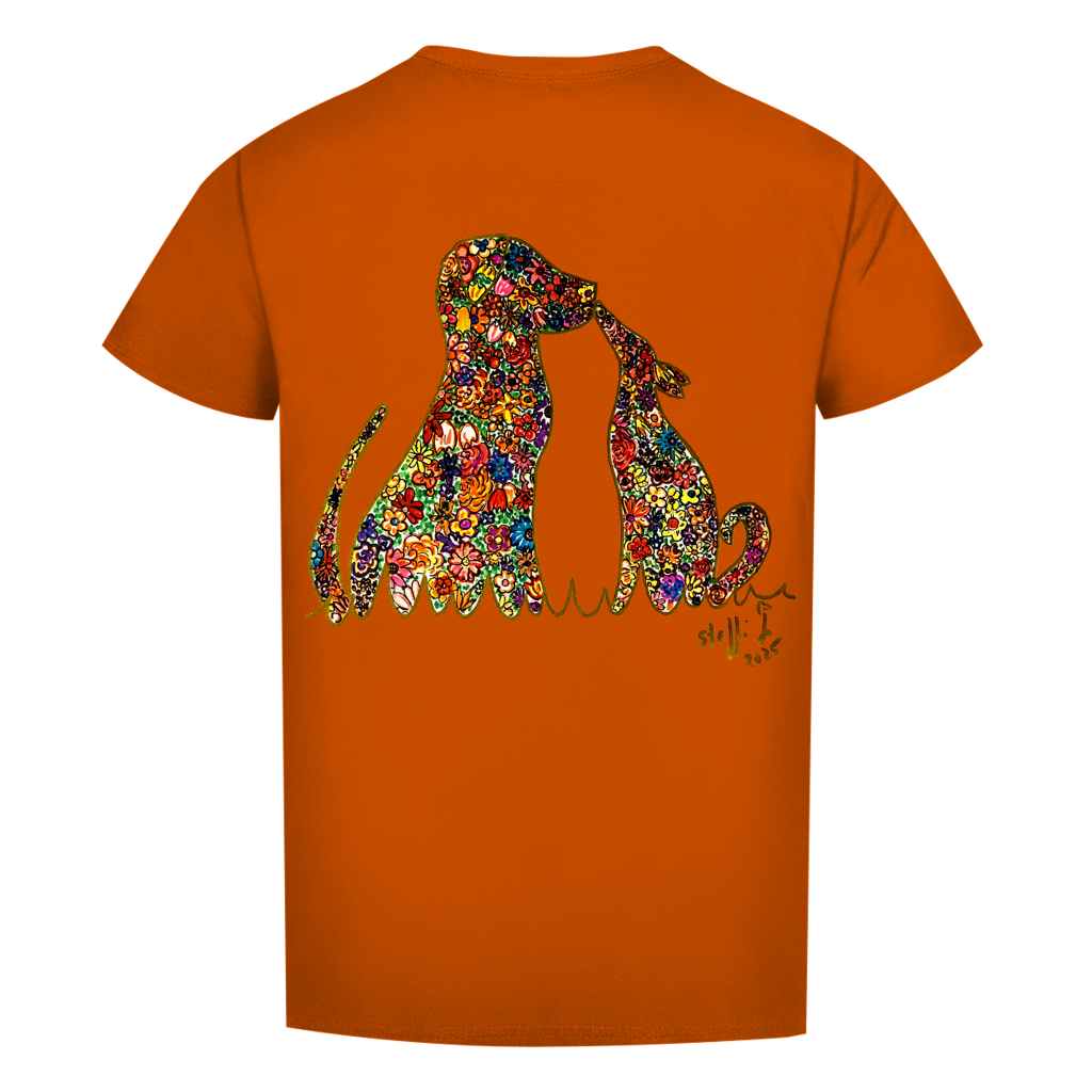 Herren Premium Bio T-Shirt Blumenhunde – Bild 26