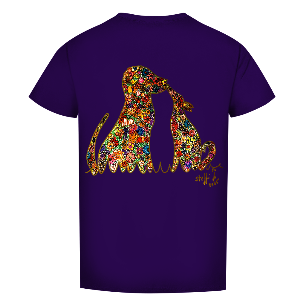 Herren Premium Bio T-Shirt Blumenhunde – Bild 28