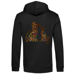 Herren Premium Bio Hoodie Blumenhunde