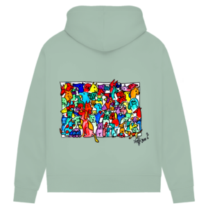 Damen Premium Bio Hoodie Find the Cat 4