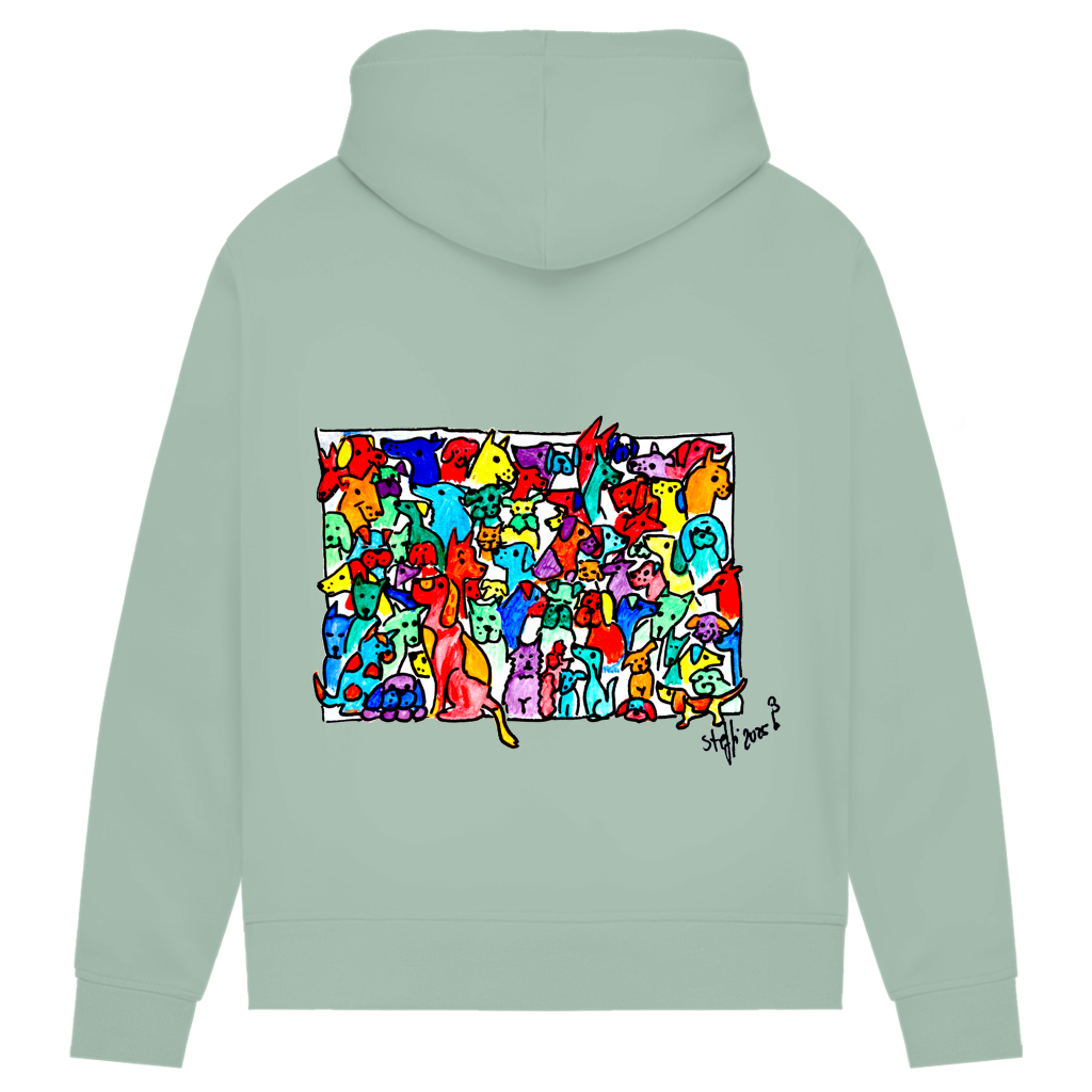 Damen Premium Bio Hoodie Find the Cat 4