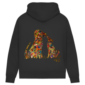 Damen Premium Bio Hoodie Blumenhunde