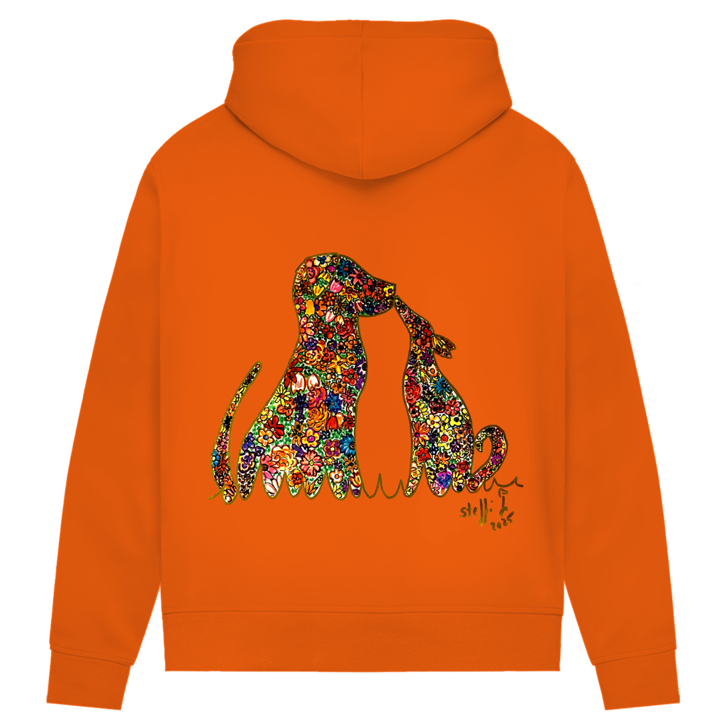 Damen Premium Bio Hoodie Blumenhunde – Bild 10