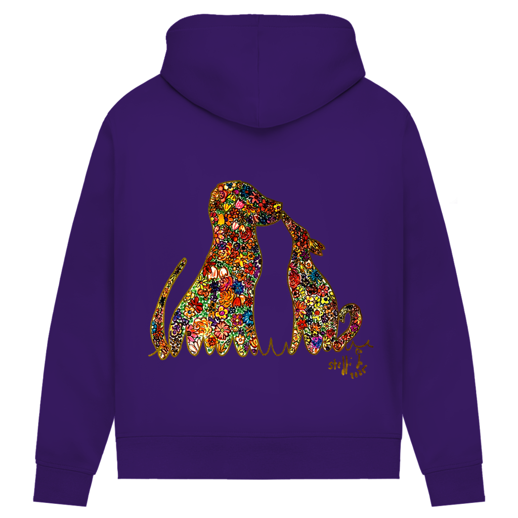 Damen Premium Bio Hoodie Blumenhunde – Bild 11