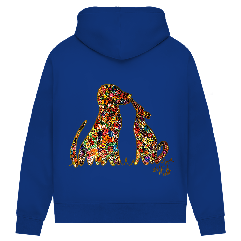 Damen Premium Bio Hoodie Blumenhunde – Bild 13