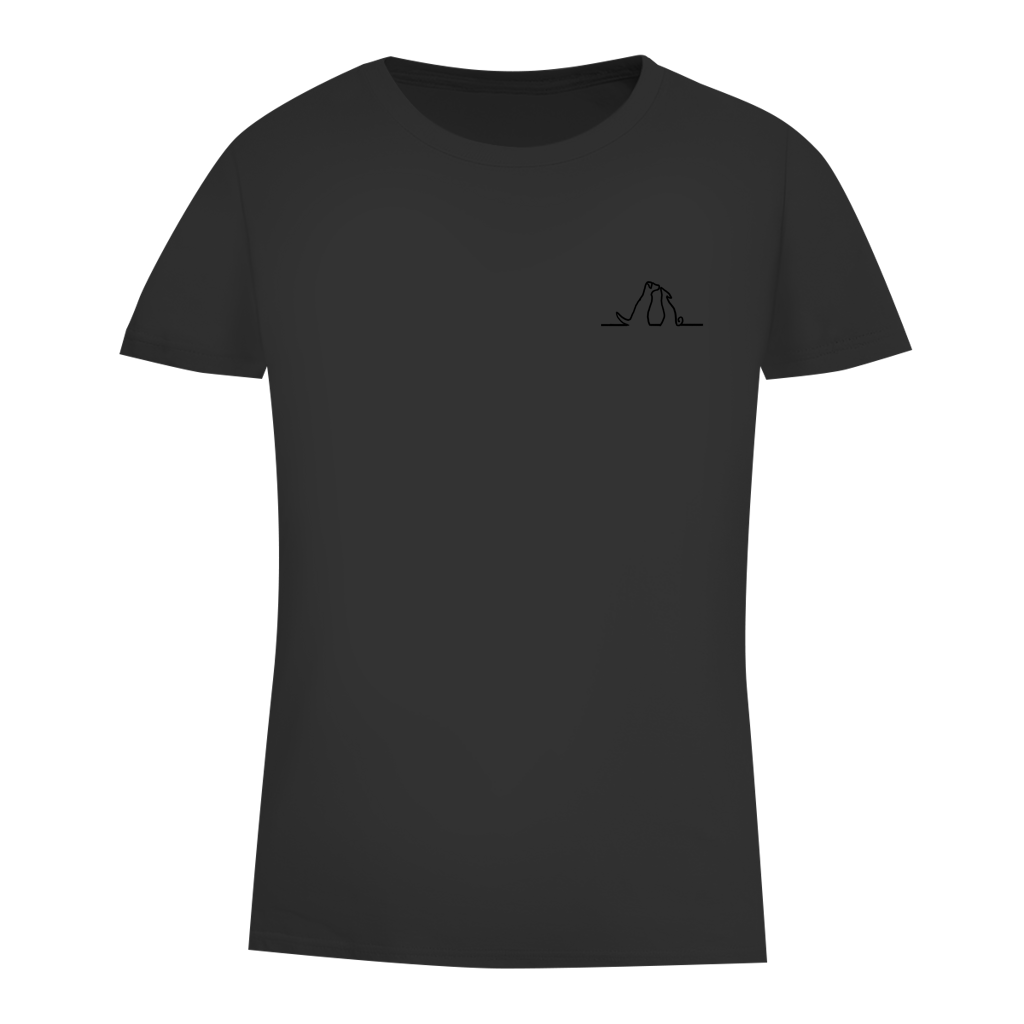 Damen Premium Bio T-Shirt Blumenhunde – Bild 5