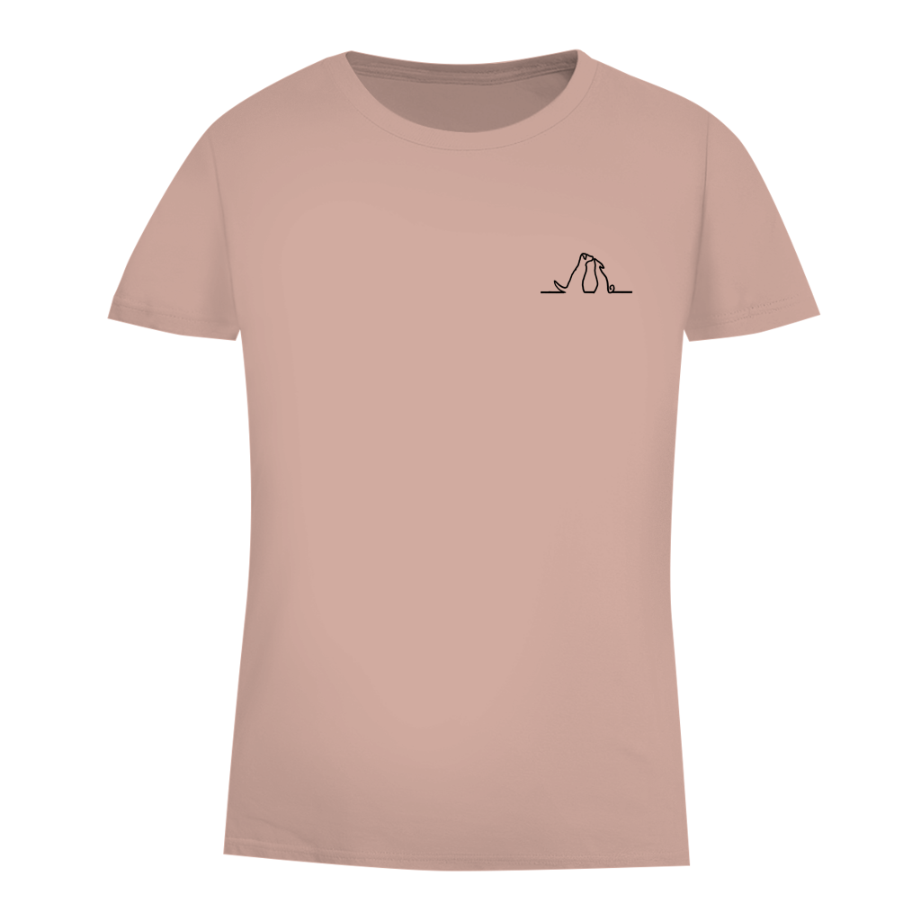 Damen Premium Bio T-Shirt Blumenhunde – Bild 7