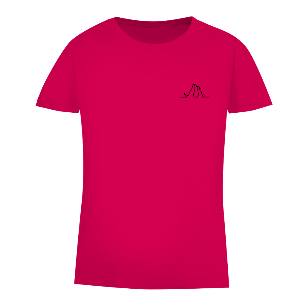 Damen Premium Bio T-Shirt Blumenhunde – Bild 9
