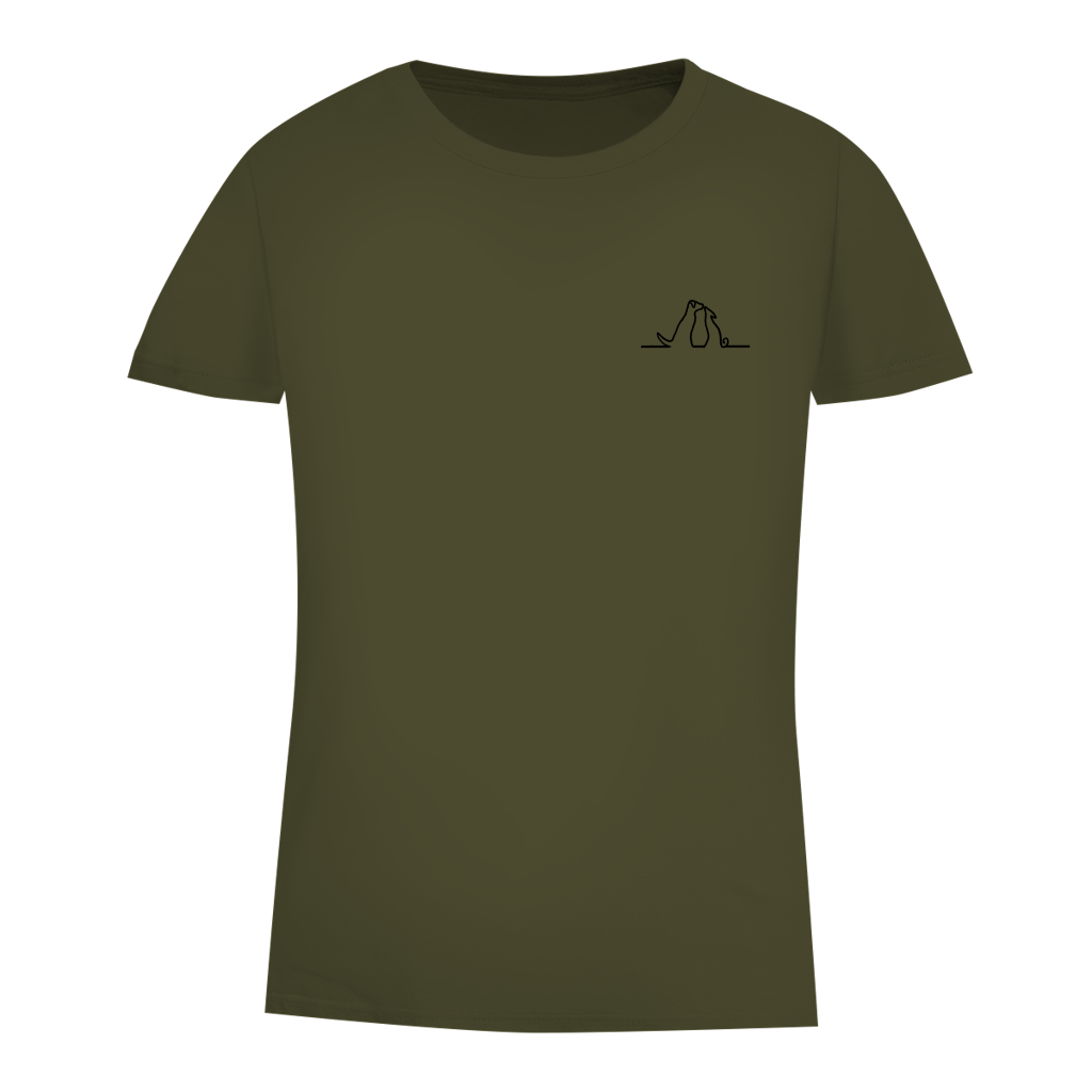 Damen Premium Bio T-Shirt Blumenhunde – Bild 13