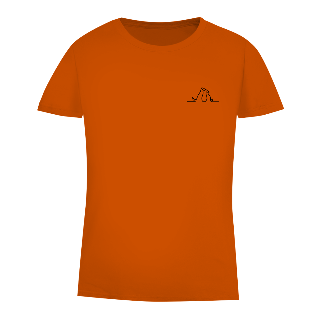 Damen Premium Bio T-Shirt Blumenhunde – Bild 23
