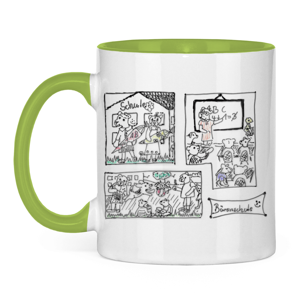 Tasse zweifarbig Bärenschule – Bild 2