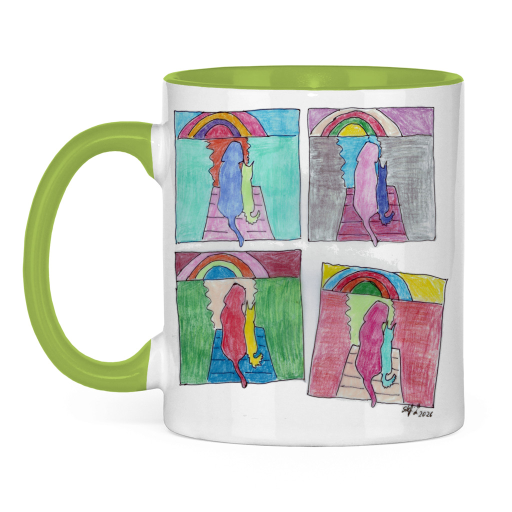 Tasse zweifarbig PastellHunde – Bild 2