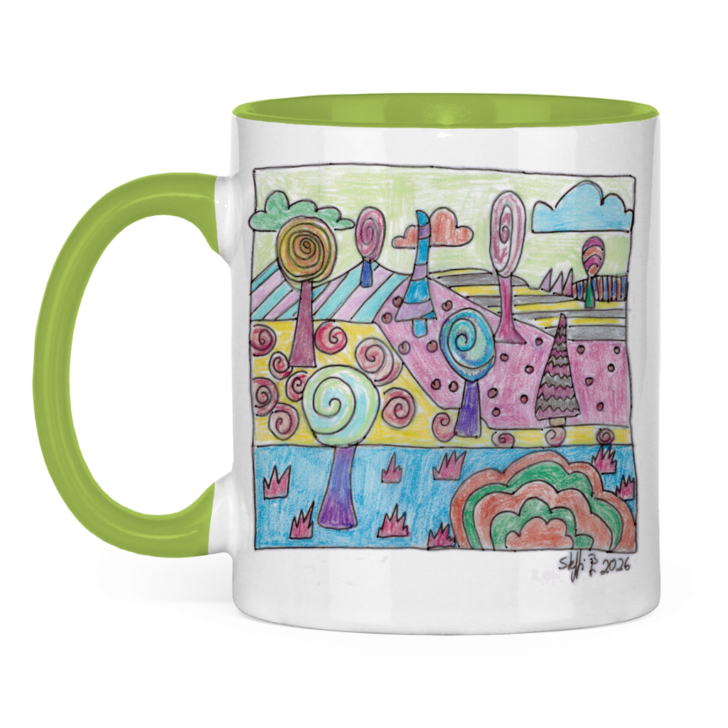 Tasse zweifarbig LolliBäume – Bild 2