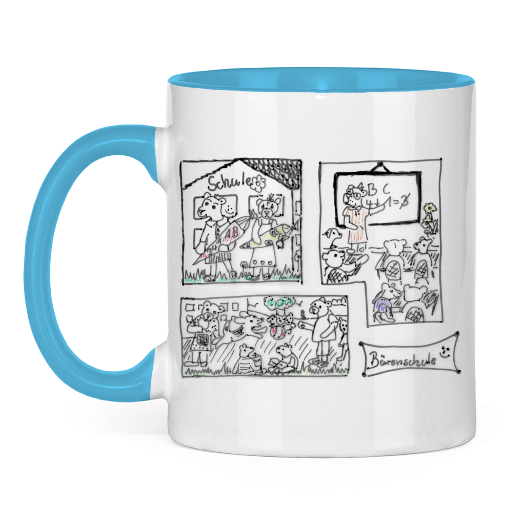 Tasse zweifarbig Bärenschule – Bild 3