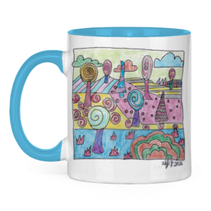 Tasse zweifarbig LolliBäume