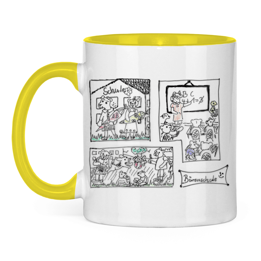 Tasse zweifarbig Bärenschule – Bild 4