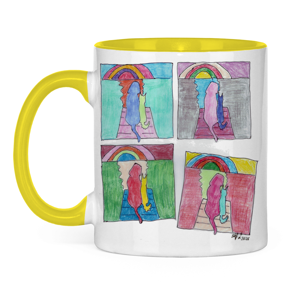 Tasse zweifarbig PastellHunde – Bild 3